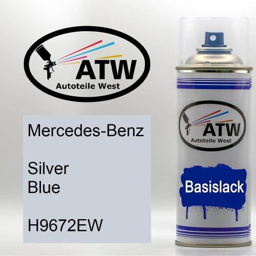 Mercedes-Benz, Silver Blue, H9672EW: 400ml Sprühdose, von ATW Autoteile West.